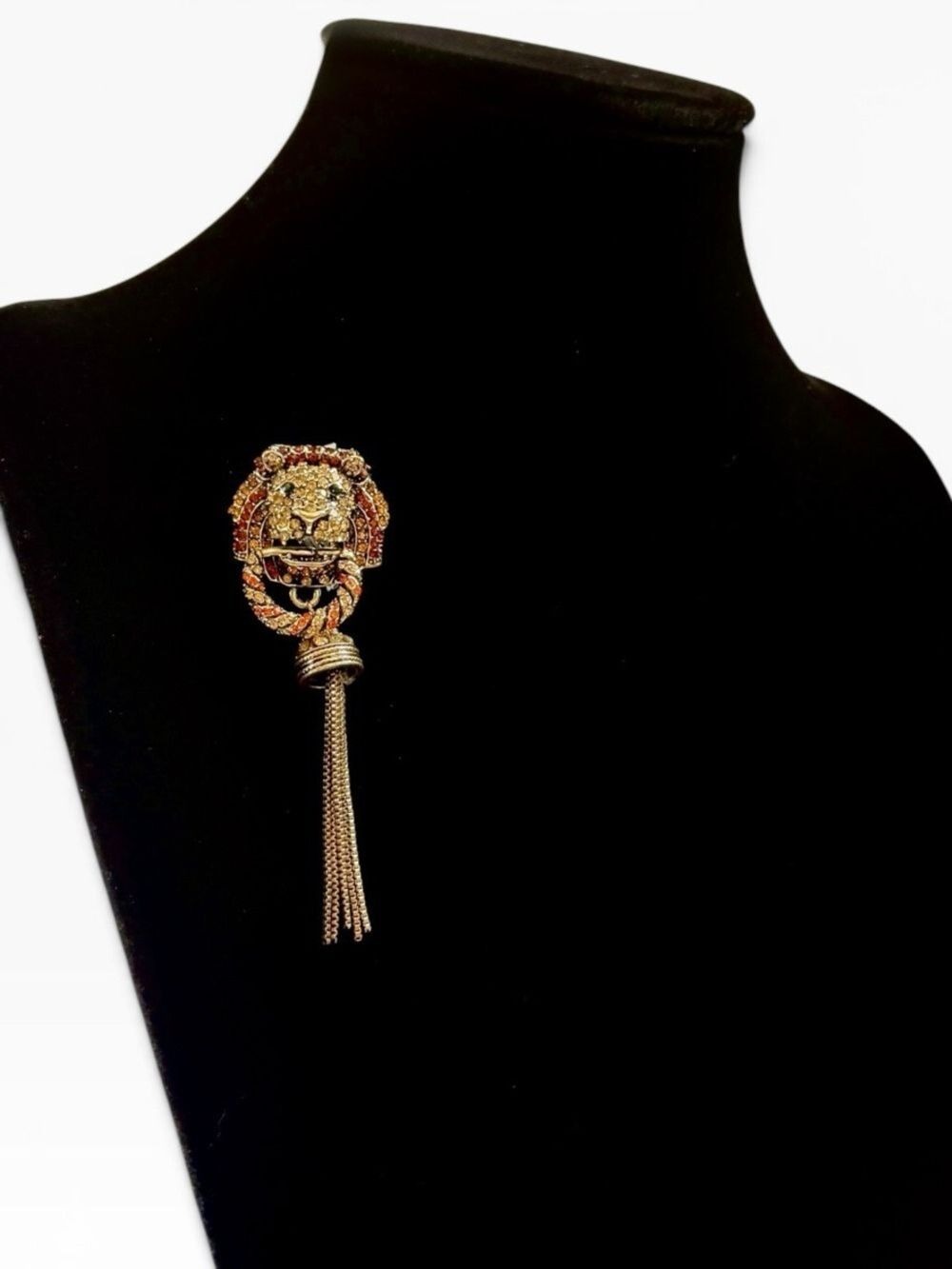 Neiman Marcus Statement Gold Crystal Brooch/Pin NWT